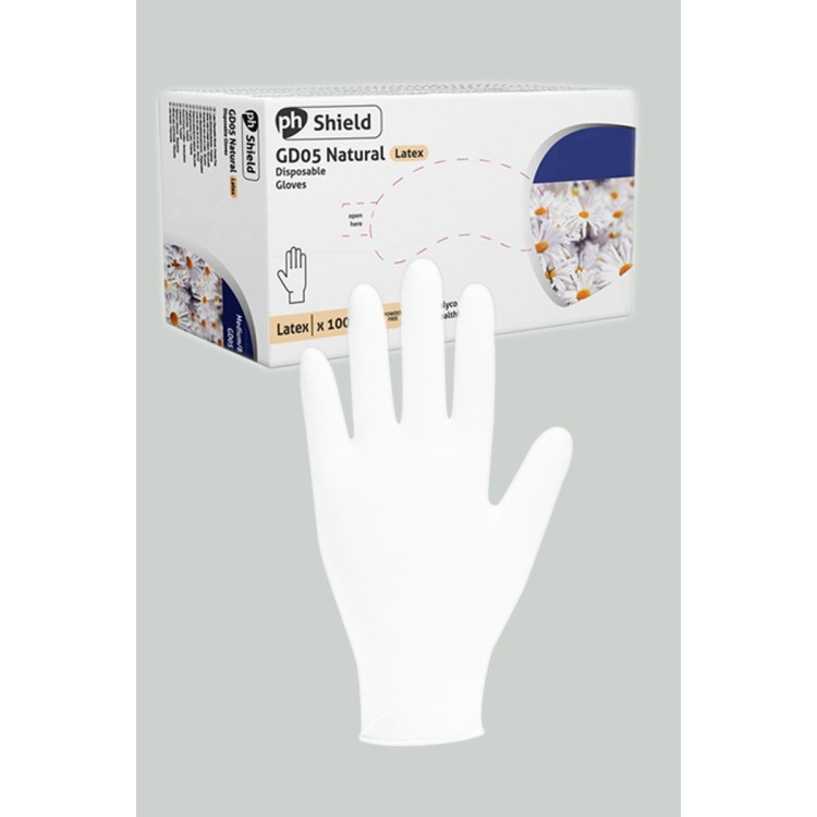 100 gants chirurgicaux en latex blanc