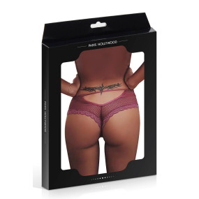 Tanga bordeaux dentelle - Paris Hollywood