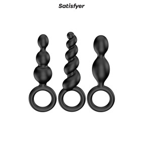 Set de 3 plugs noirs Booty Call - Satisfyer