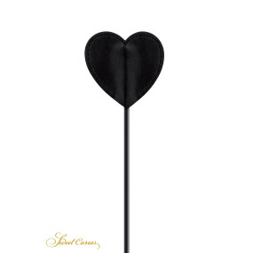 Tapette coeur avec pompon noir - Sweet Caress