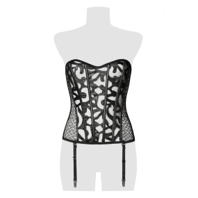 Corset bustier à jarretelles - Grey Velvet