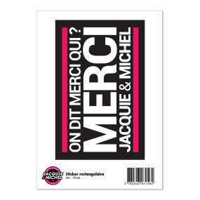 Grand sticker J&M rectangle noir