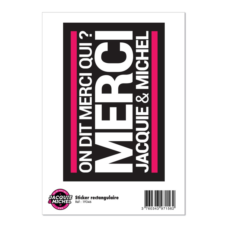 Grand sticker J&M rectangle noir