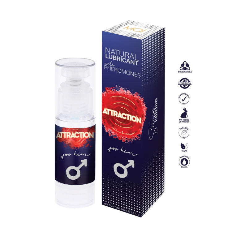 Lubrifiant naturel aux phéromones pour homme - Attraction