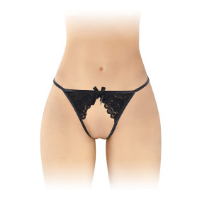 String ficelle ouvert Sandra noir - Fashion Secret