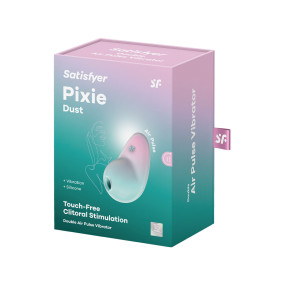 Stimulateur Pixie Dust air pulsé et vibrations - rose et menthe